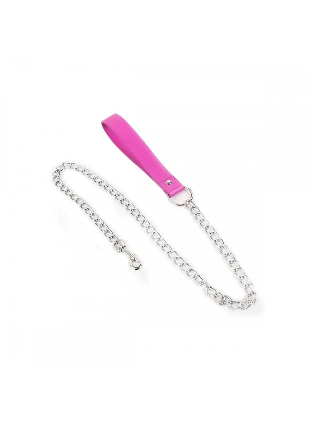 Поводок с цепочкой, розовая ручка DS Fetish (292011253)