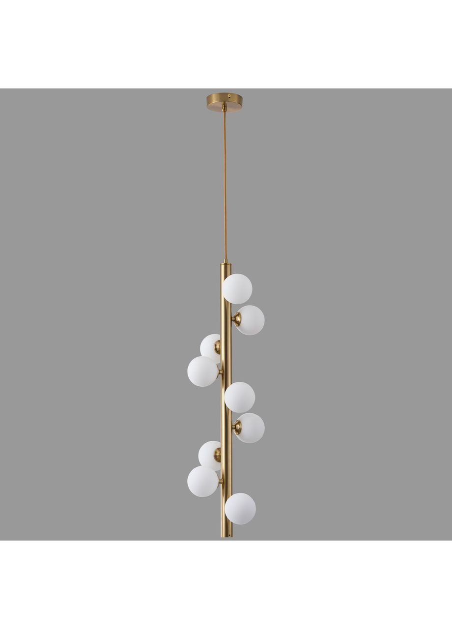 Подвесной светильник на 9 лампы с 8см плафонами (88-P66645-9 AB+WH) No Brand (370070876)