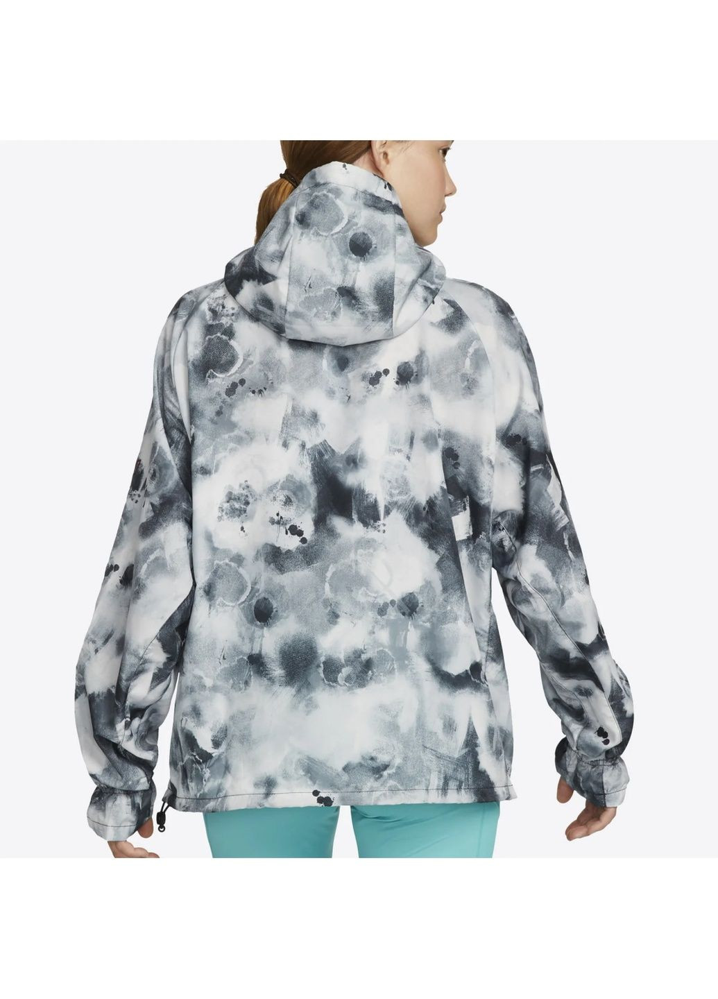 Сіра вітровка жіноча air dri fit running jacket grey/blue Nike