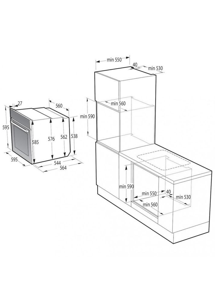 Духовка електрична BPS6737E02B Gorenje (314982550)
