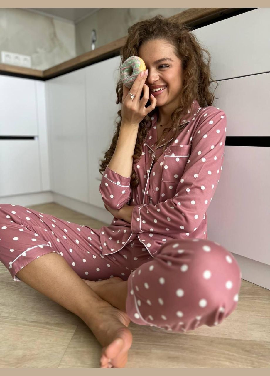 Комбинированная всесезон женская пижама 2508/1 (терракот) No Brand