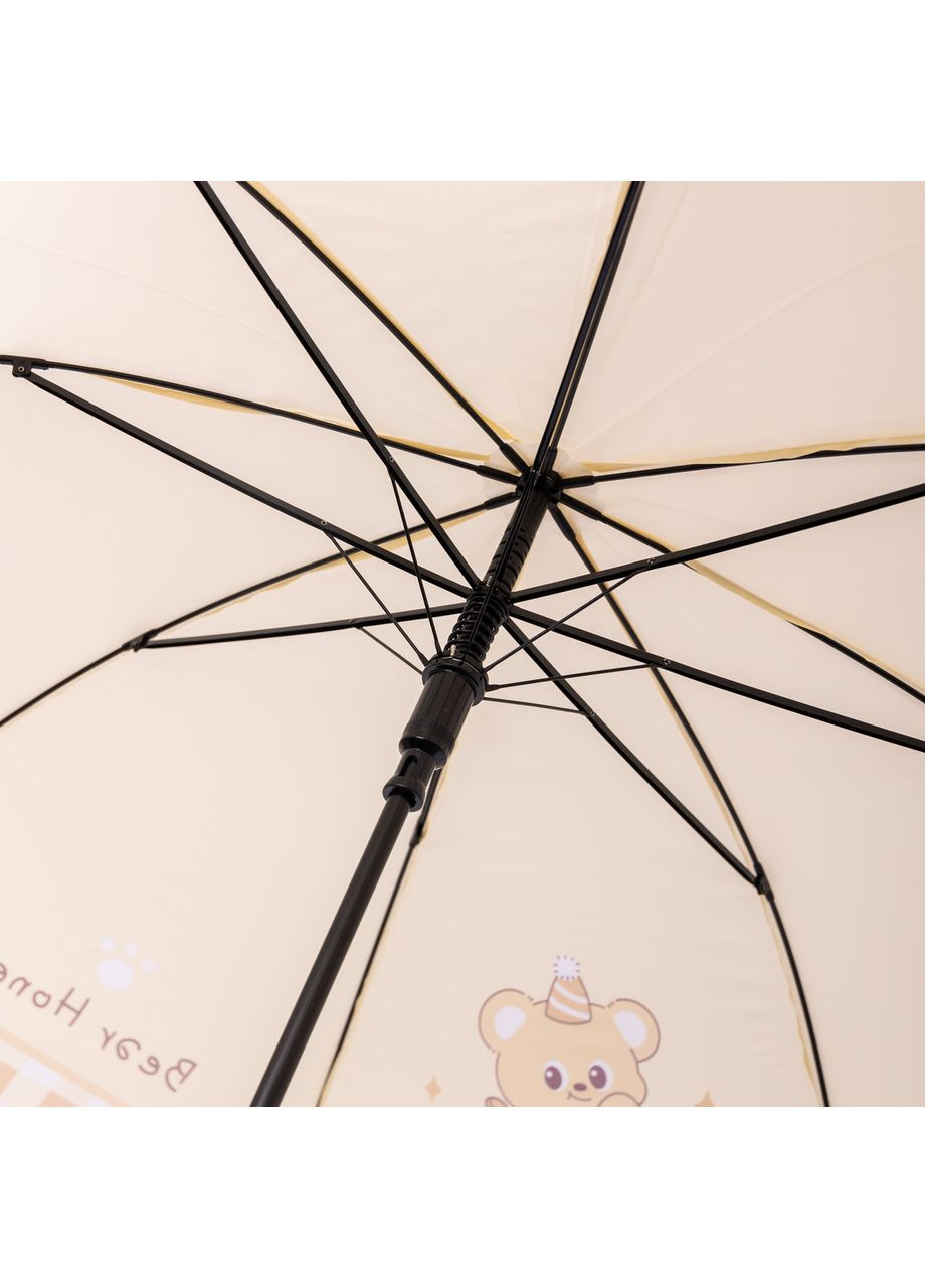 Жёлтый классический детский зонт-трость полуавтомат из полиэстера прочный надежный 8 спиц диаметр 94 см hp-23-11y Yiwu (365728873)