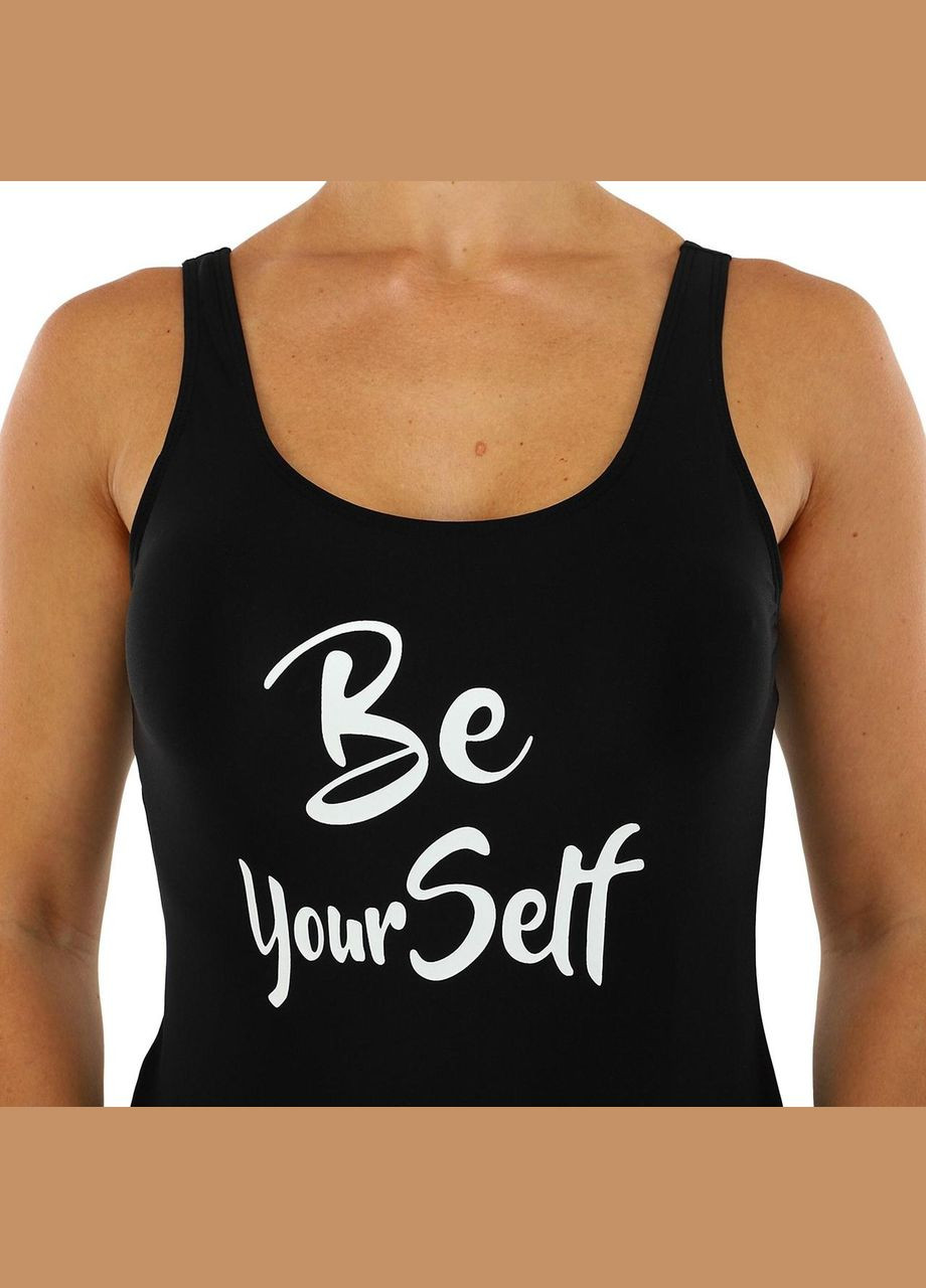 Чорний літній купальник для плавання злитий жіночий pl-2453 чорний SP-Sport