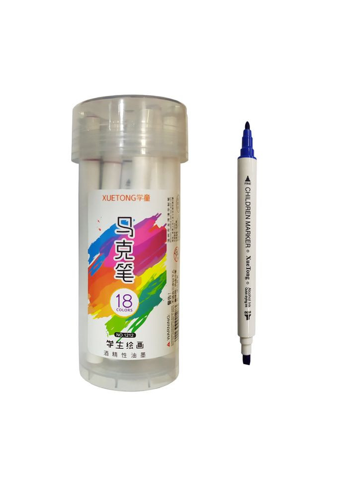 Набор скетч-маркеров 1212-18, 18 цветов в тубусе Bambi (301086528)