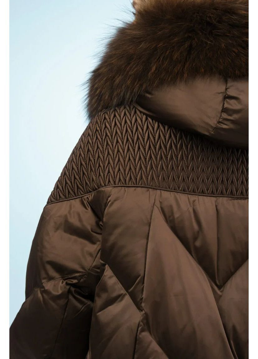 Світло-коричнева куртка жіноча шоколад Vo-tarun