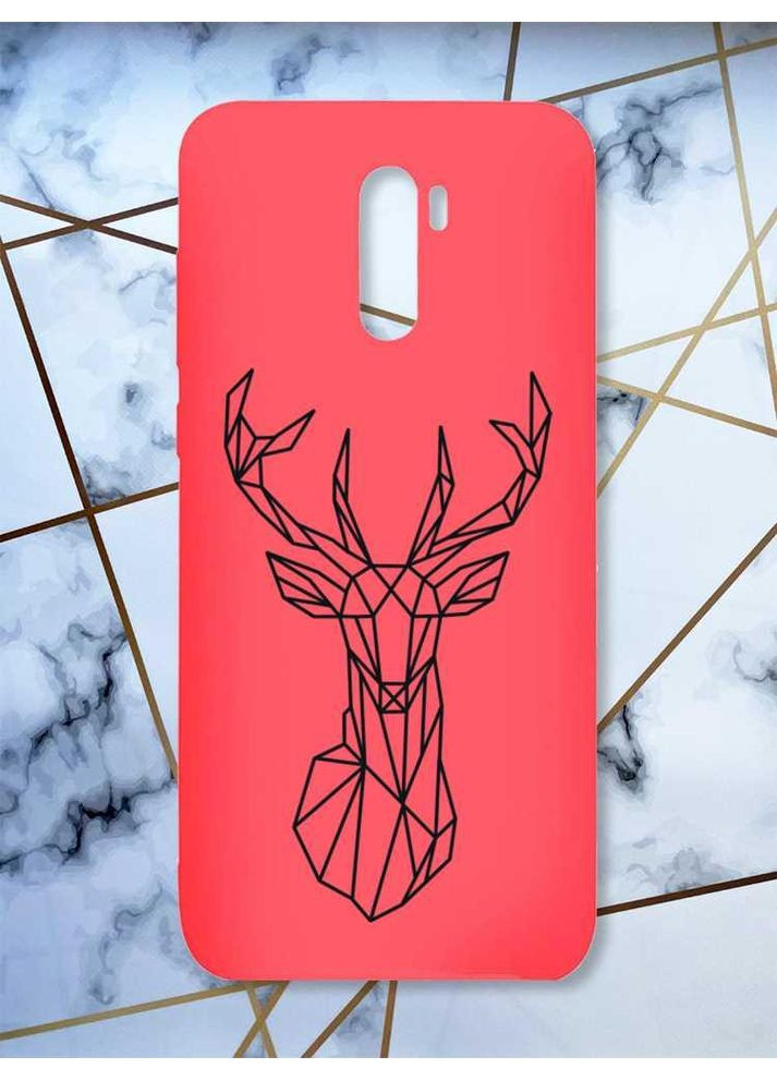 Матовий червоний чохол на Xiaomi Redmi Note 8 Pro Олень (принт 128) Creative (359487051)