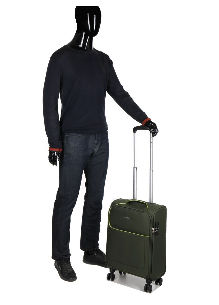 Чемодан маленький S тканевый 22204 58×36×22см 35+9см Хаки Snowball (297642922)