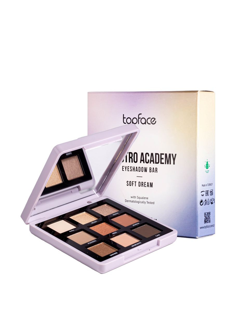 Палетка тіней для повік Maestro Academy Eyeshadow Bar 9 відтінків № 001 TopFace (335858319)