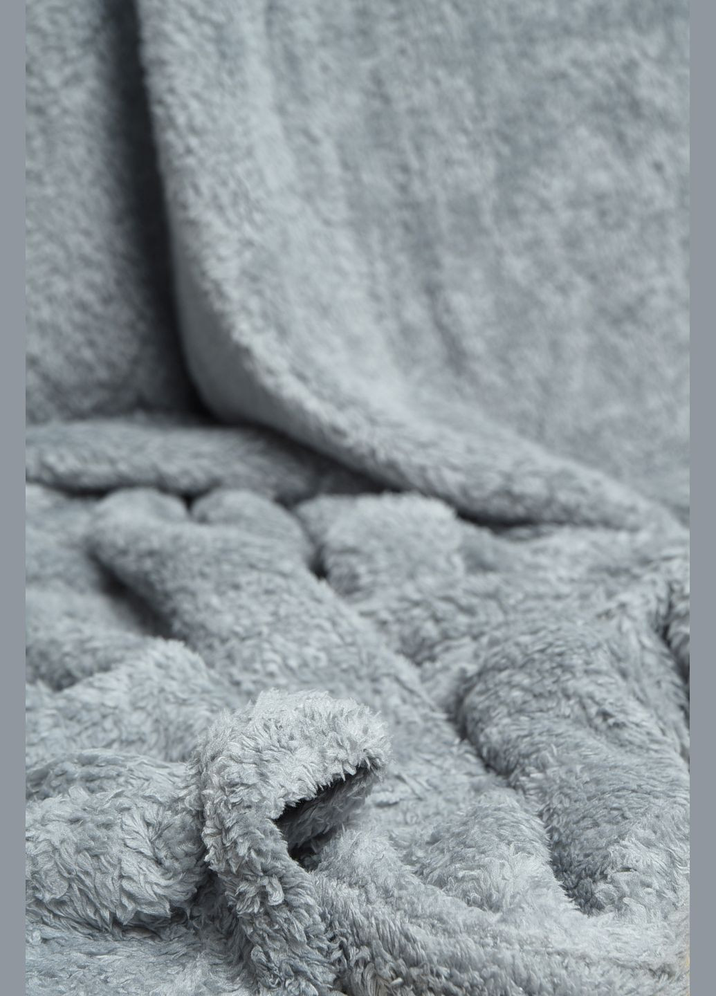 Плед однотонный темно-серого цвета размер 220*240 Let's Shop (302661342)