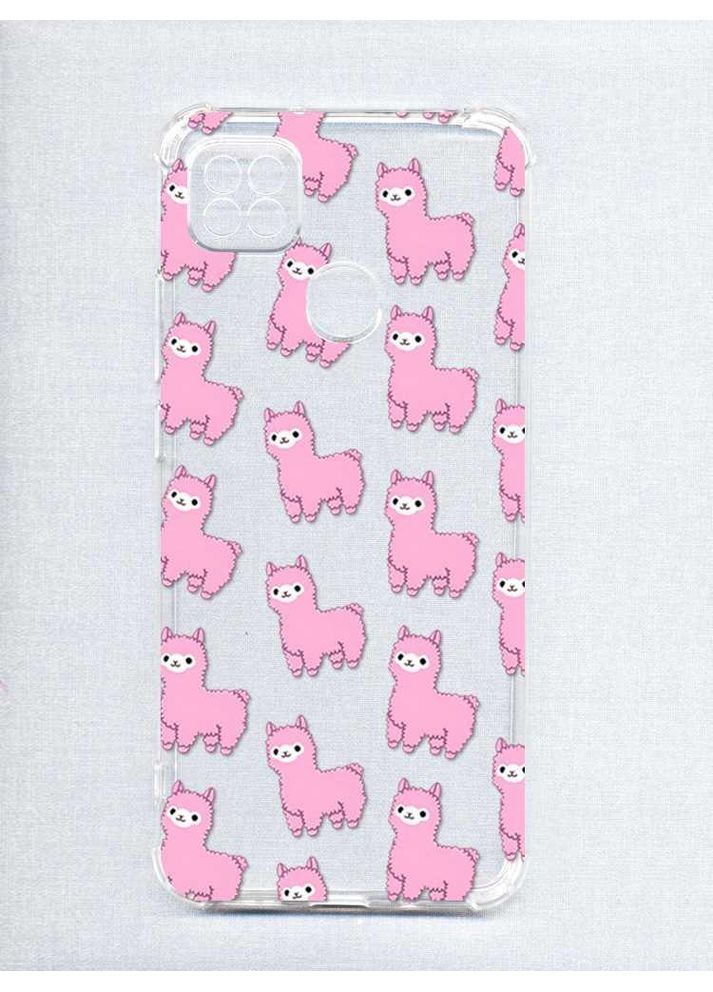 Чохол з потовщеними кутами на Xiaomi Redmi 9C/10A:: Лами рожеві (принт 101) Creative (360696728)