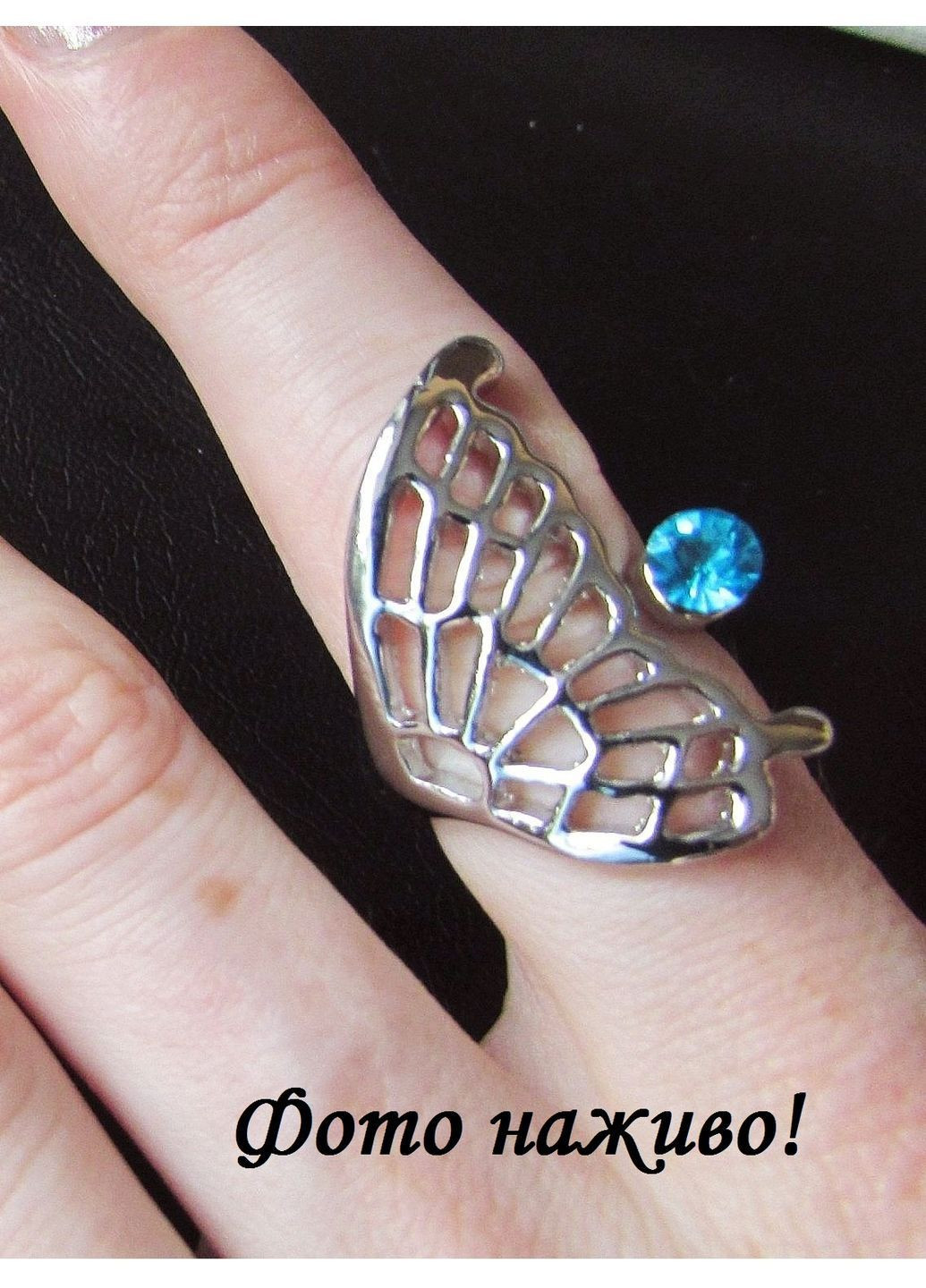 Ювелирный набор голубой кулон на цепи, кольцо и серьги Сири, 2414 No Brand (370590425)