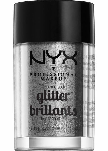 Глиттер для лица и тела Face & Body Glitter (разные оттенки) Crystal Silver opal (GLI06) NYX Professional Makeup (279364273)