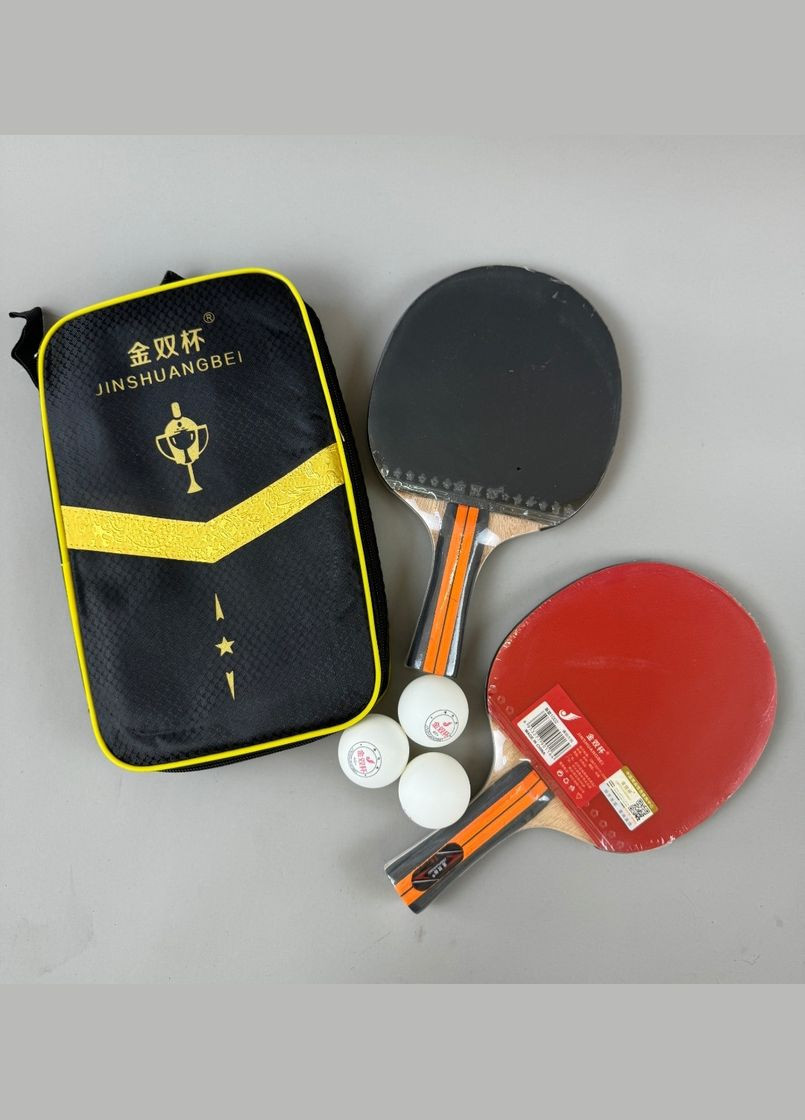 Набір ракеток для настільного тенісу C 65312 для пінг понгу 2 ракетки, 3 м'ячики, в чохлі Том.М (368830914)
