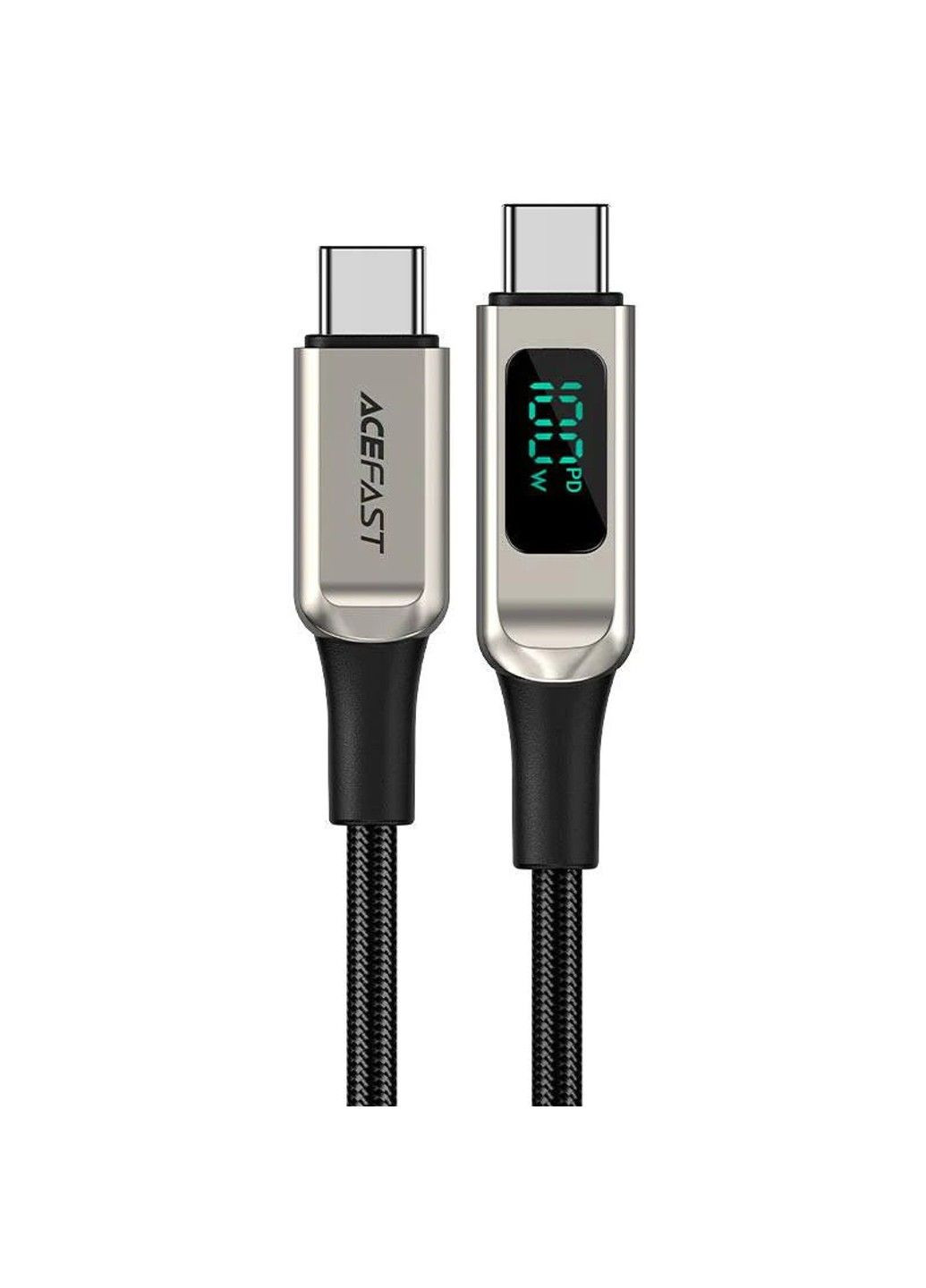 Дата кабель C6-03 USB-C to USB-C 100W zinc alloy digital display braided (2m) Acefast (291881786)