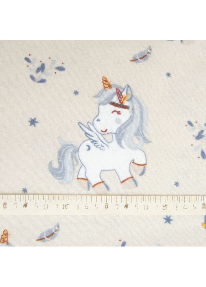 Тканина фланель бавовна 240 см 170 г/м2, м'яка тканина для постільної білизни, пелюшок 10.28297/22 Єдиноriг беж IDEIA (373004820)