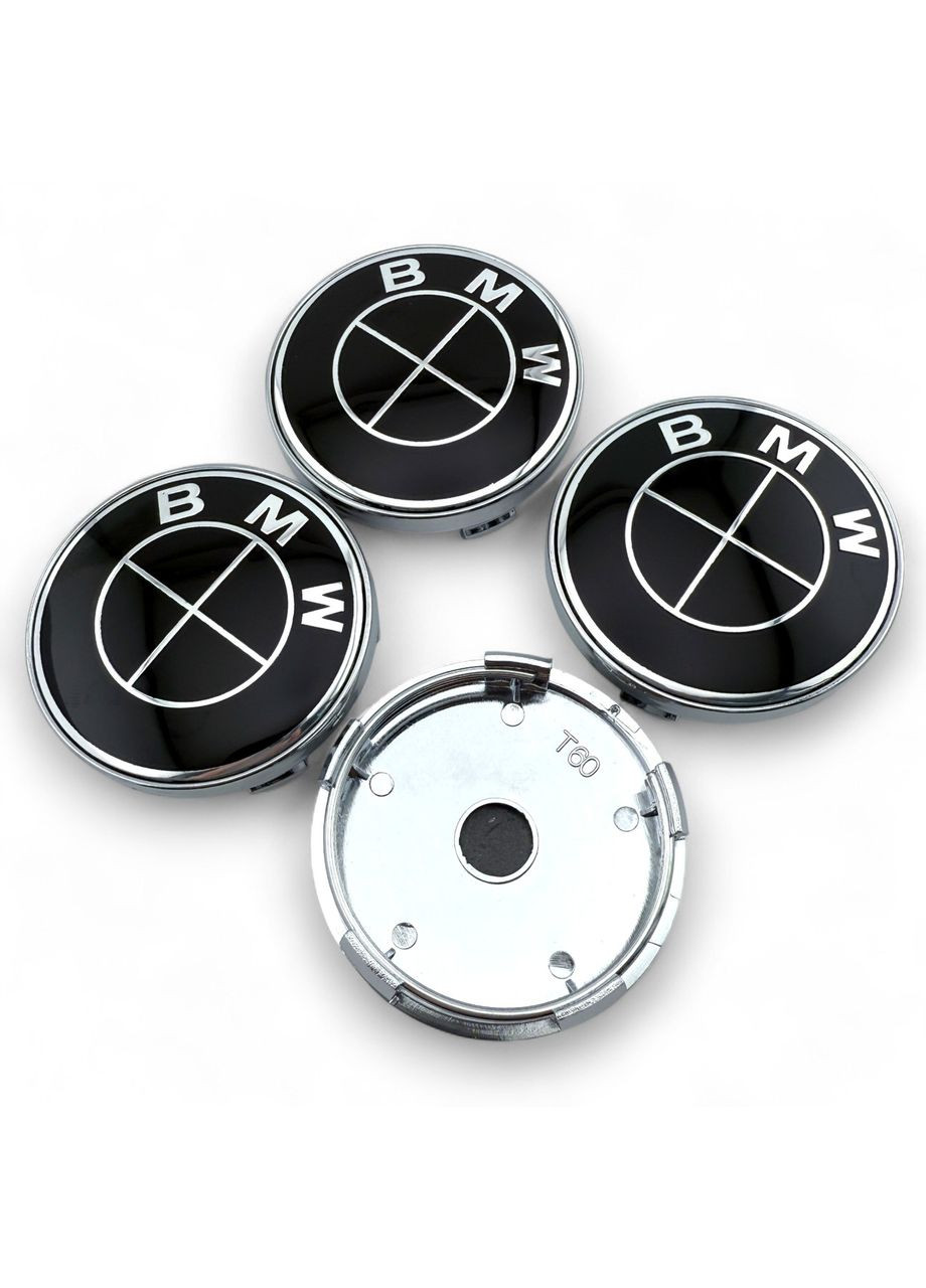Колпачок в диски БМВ заглушка для дисков 60/56 мм Черный логотип (1 шт.) BMW (354698442)