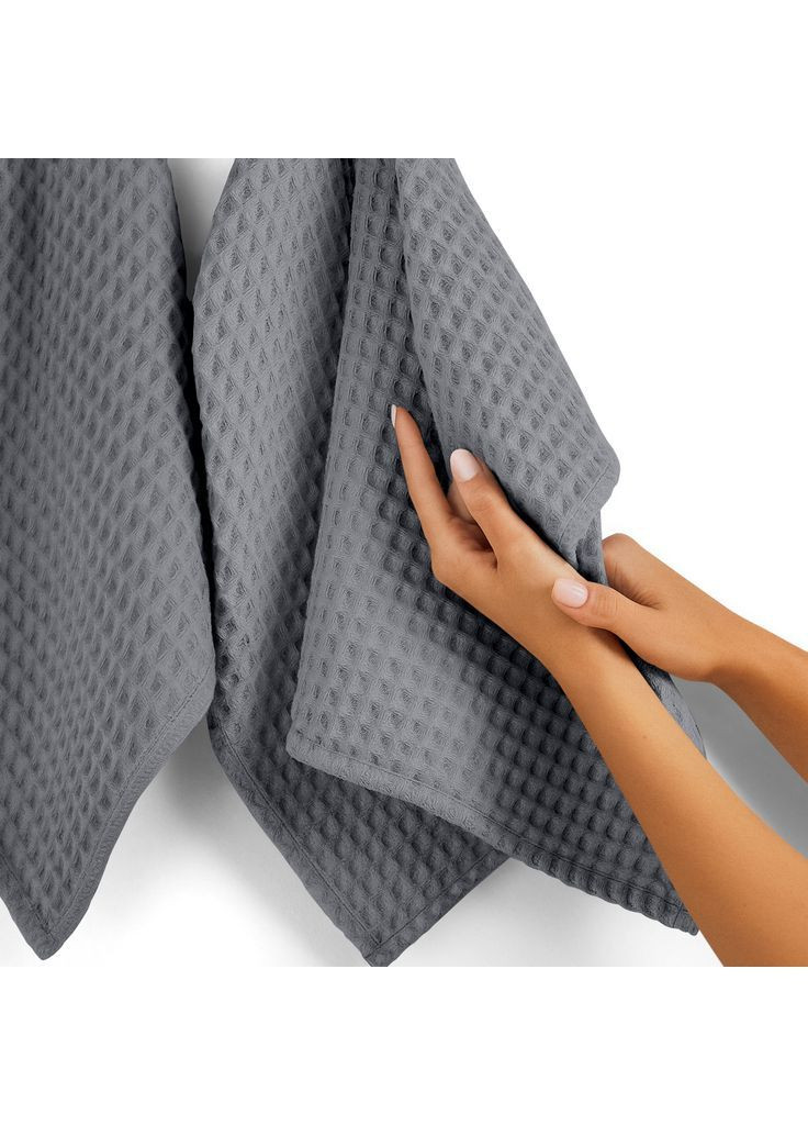 Вафельные полотенца Shadow Greek Waffle CS3 Графитовый 2 шт Cosas графитовый