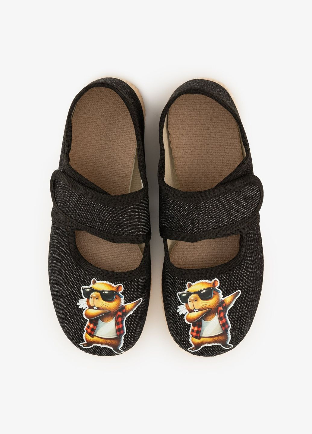 Черные тапочки для мальчика 0115 капибара черный shop (2000999247408) Берегиня