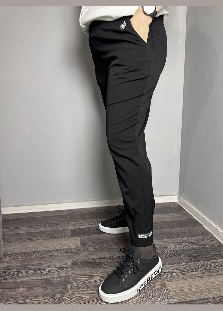 Женские брюки чёрные в стиле спорт MKJL1134-1 Modna KAZKA (278259096)