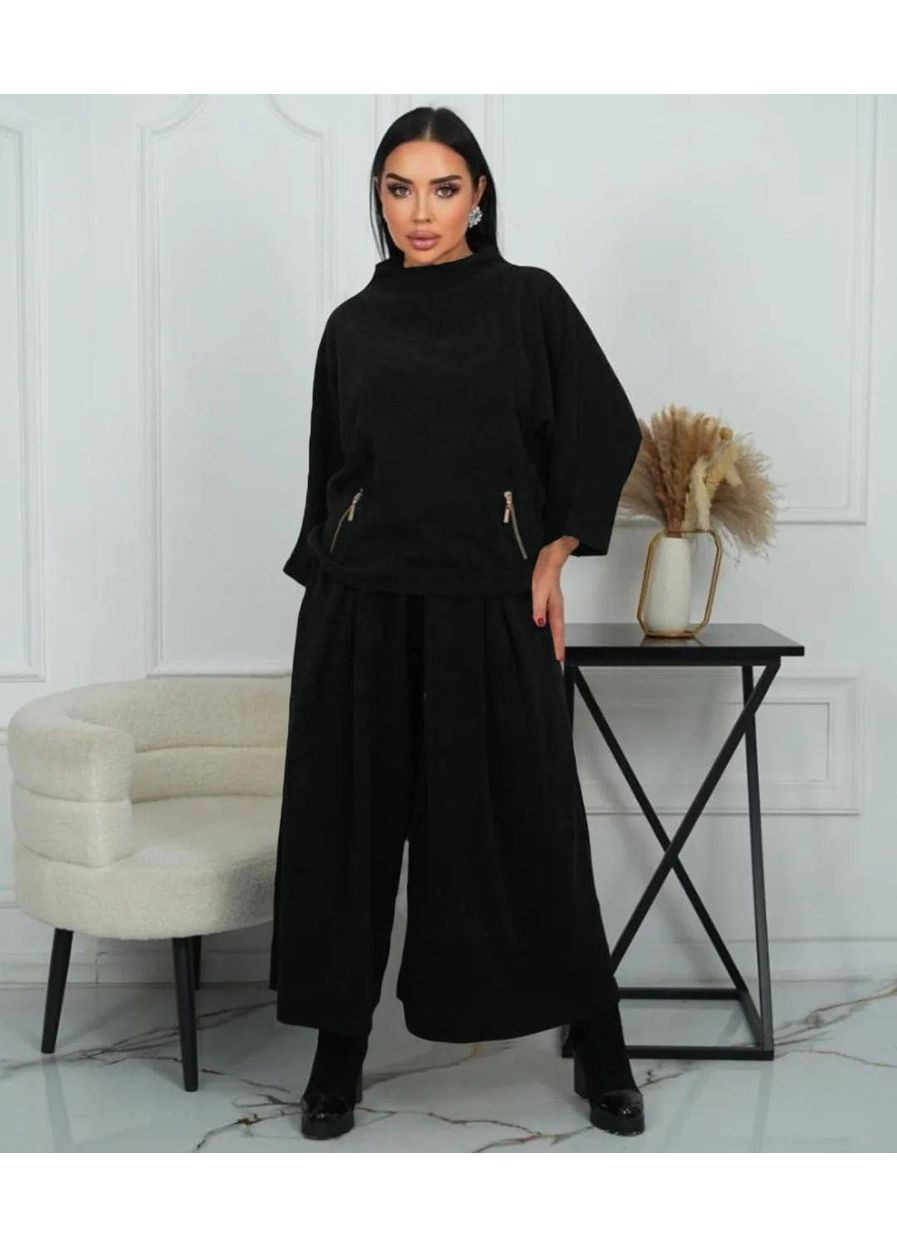 Женский костюм с брюками палаццо и объемным свитшотом. MonCher (364672410)