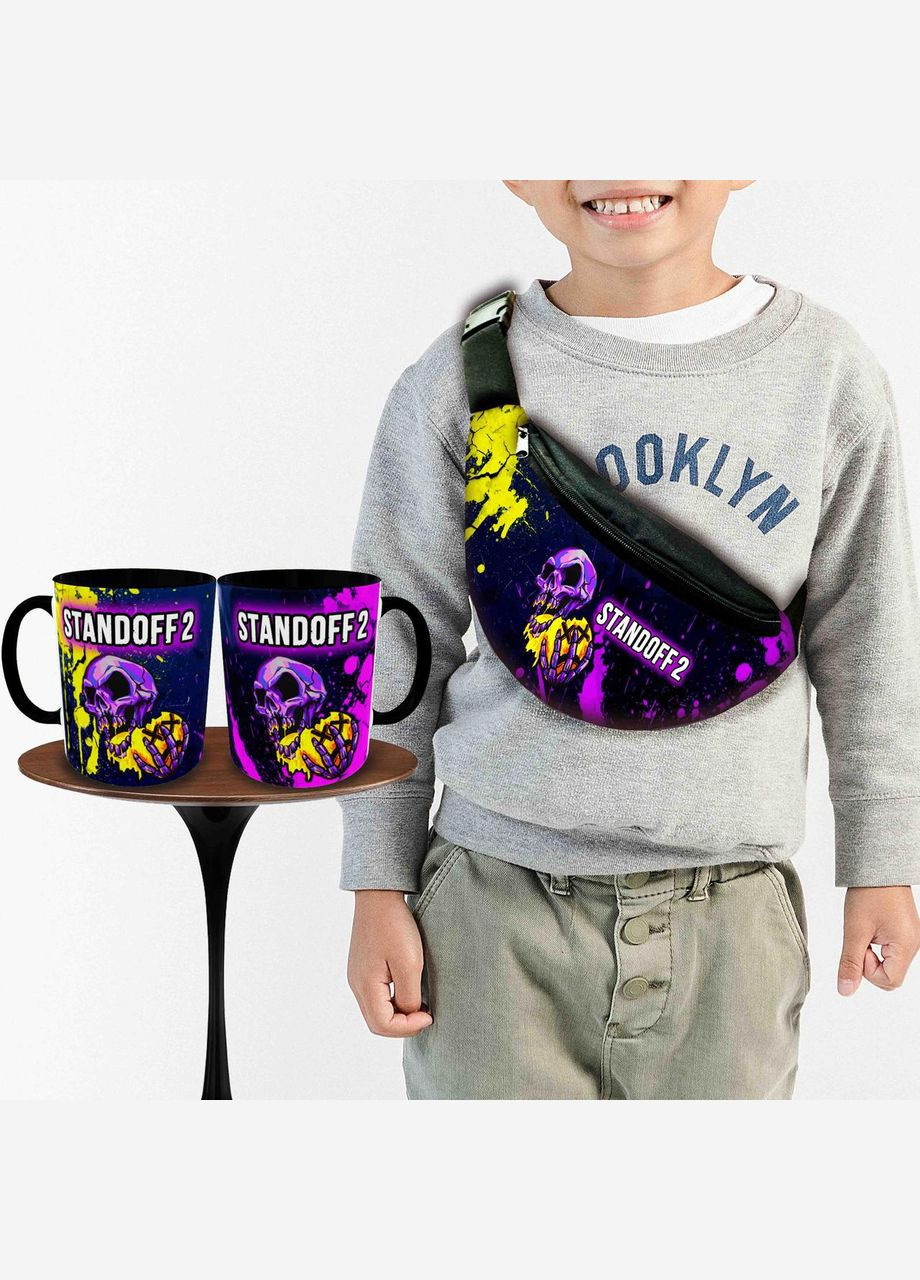 Подарочный набор:Сумка-бананка+ Кружка стендофф2 "Standoff 2" детский,для мальчика (0237) No Brand (306438547)