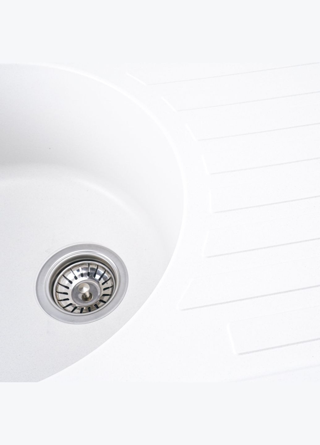 Гранитная мойка для кухни LIRA 7750 матовая Белая Valeso (358059673)