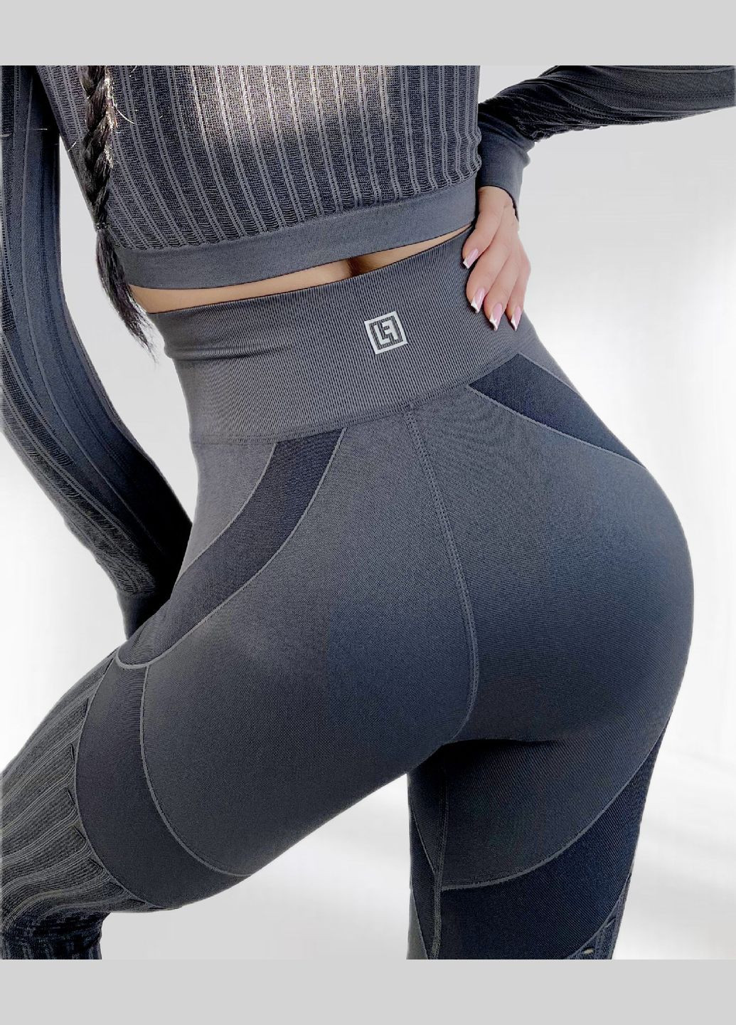 Костюм для фітнесу жіночий лосини пуш ап та топ LILAFIT (283324419)