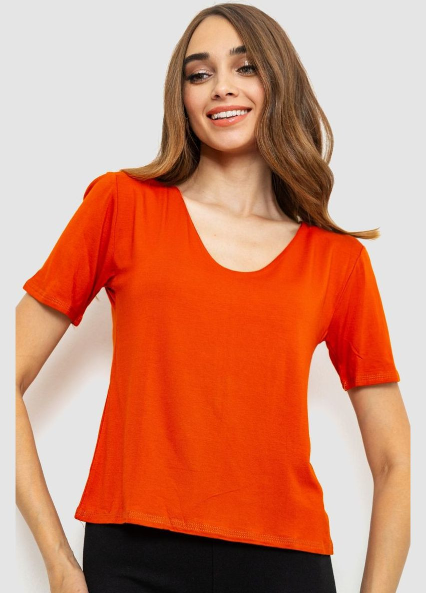 Терракотовая футболка женская однотонная Ager 186R309