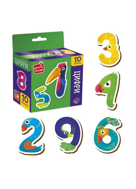 Игра развивающая набор магнитов "Цифры" (VT3106-37) Vladi toys (338531855)