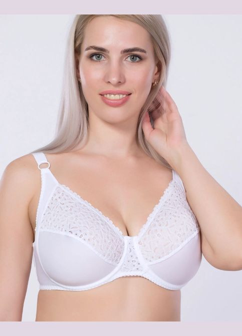 Білий бюстгальтер на кісточках із м'якою чашкою коригуючий білий Еліта з кісточками поліамід, еластан