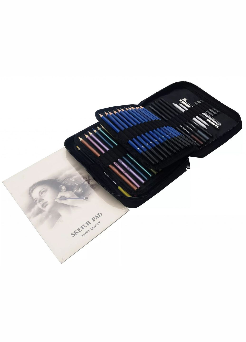 Набор для рисунка и эскизов на 73 предмета в нейлоновой сумке LOKSS (322635178)