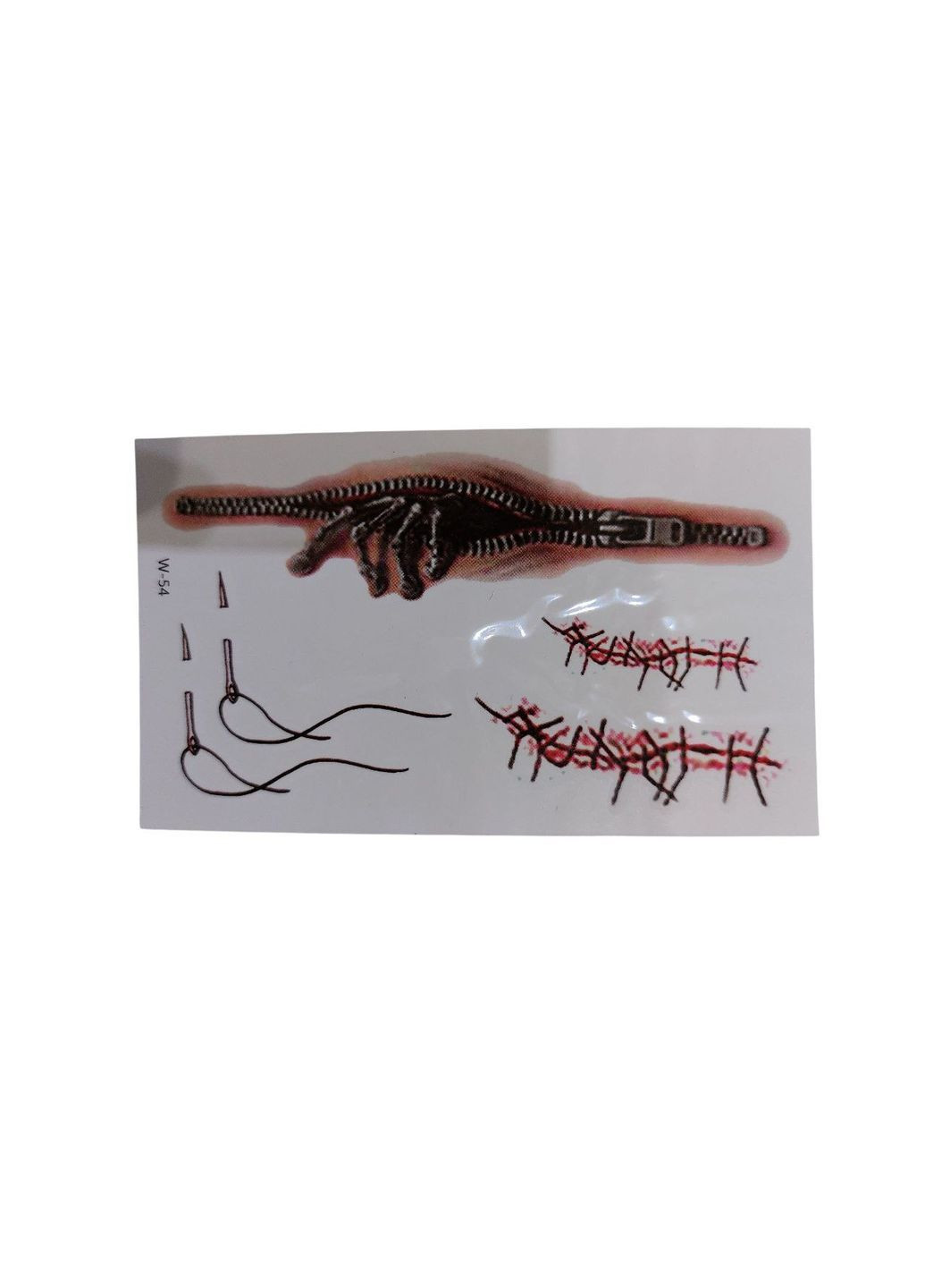 Наклейки тату Хелловін 10 на 6 см червоний Jannet Тату (362961540)