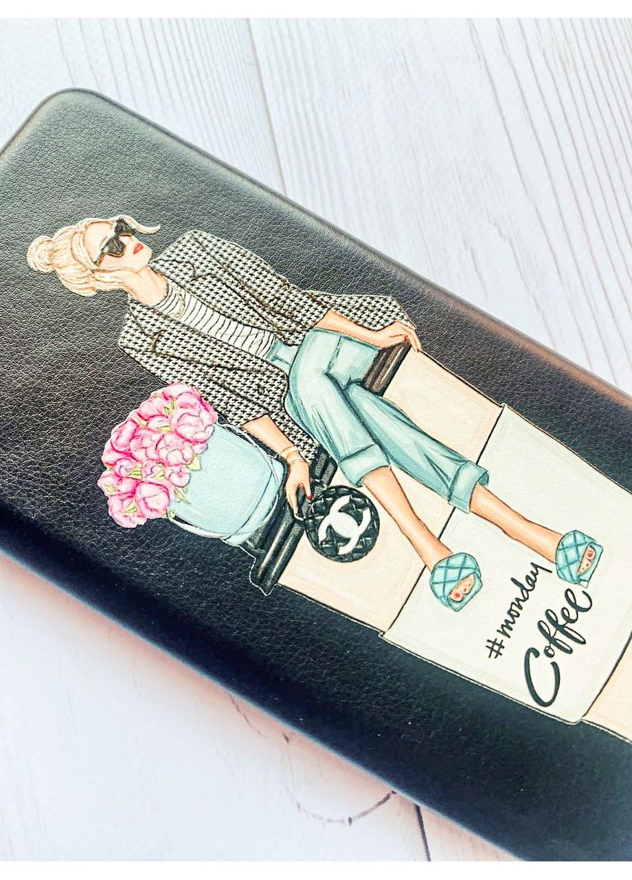 Чохол-книжка з малюнком для Samsung Galaxy A32 5G Чорний:: Дівчина на каві (принт 228) G-Case (359492908)