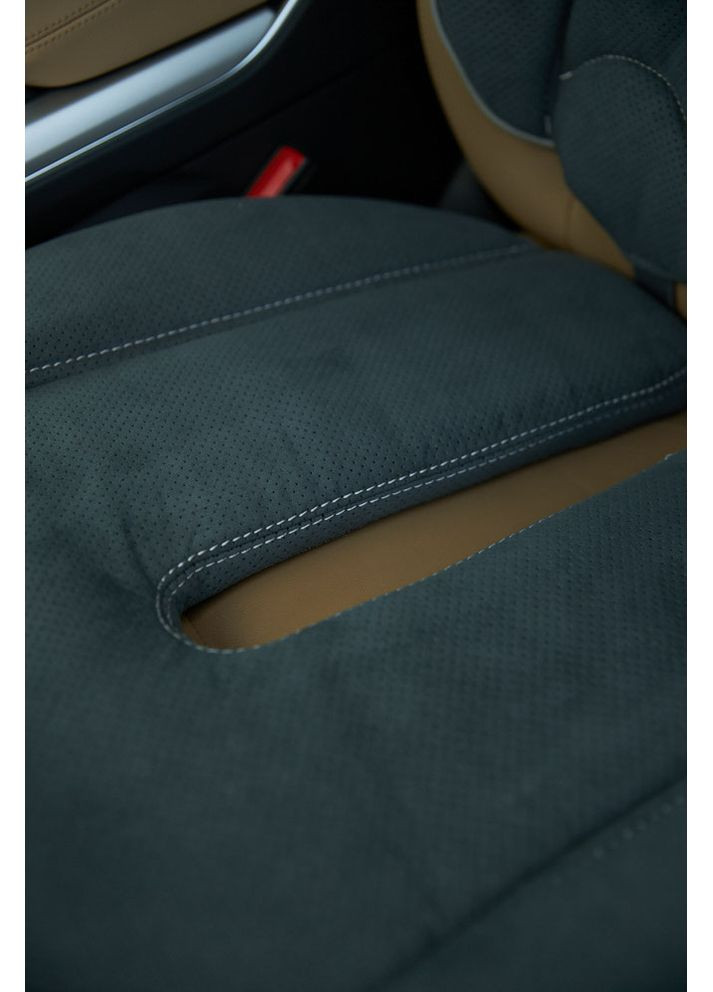 Топовий комплект з натуральної алькантари Ekkoseat 3. Сірий. AV-123AL-201 Ekko Seat (353719042)