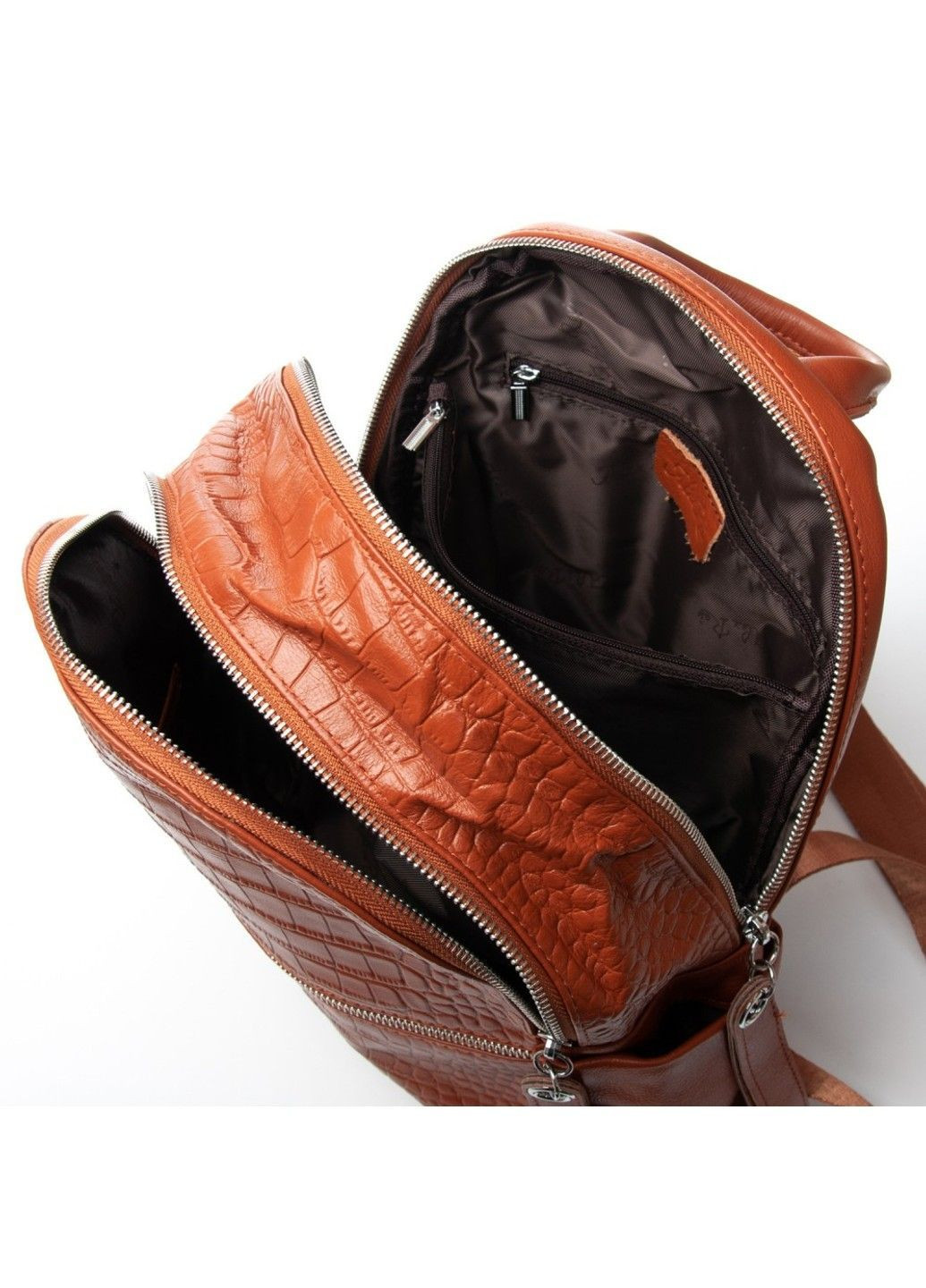 Женский кожаный рюкзак 95518-9 camel Alex Rai (367992189)