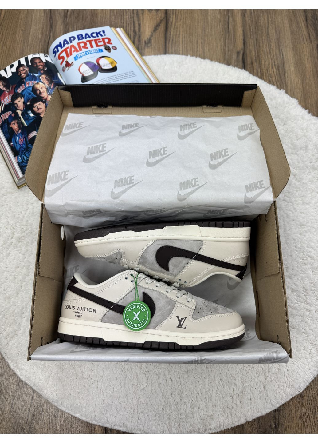Сірі Осінні кросівки чоловічі nike sb dunk low x louis vuitton grey black найк сб данк No Brand