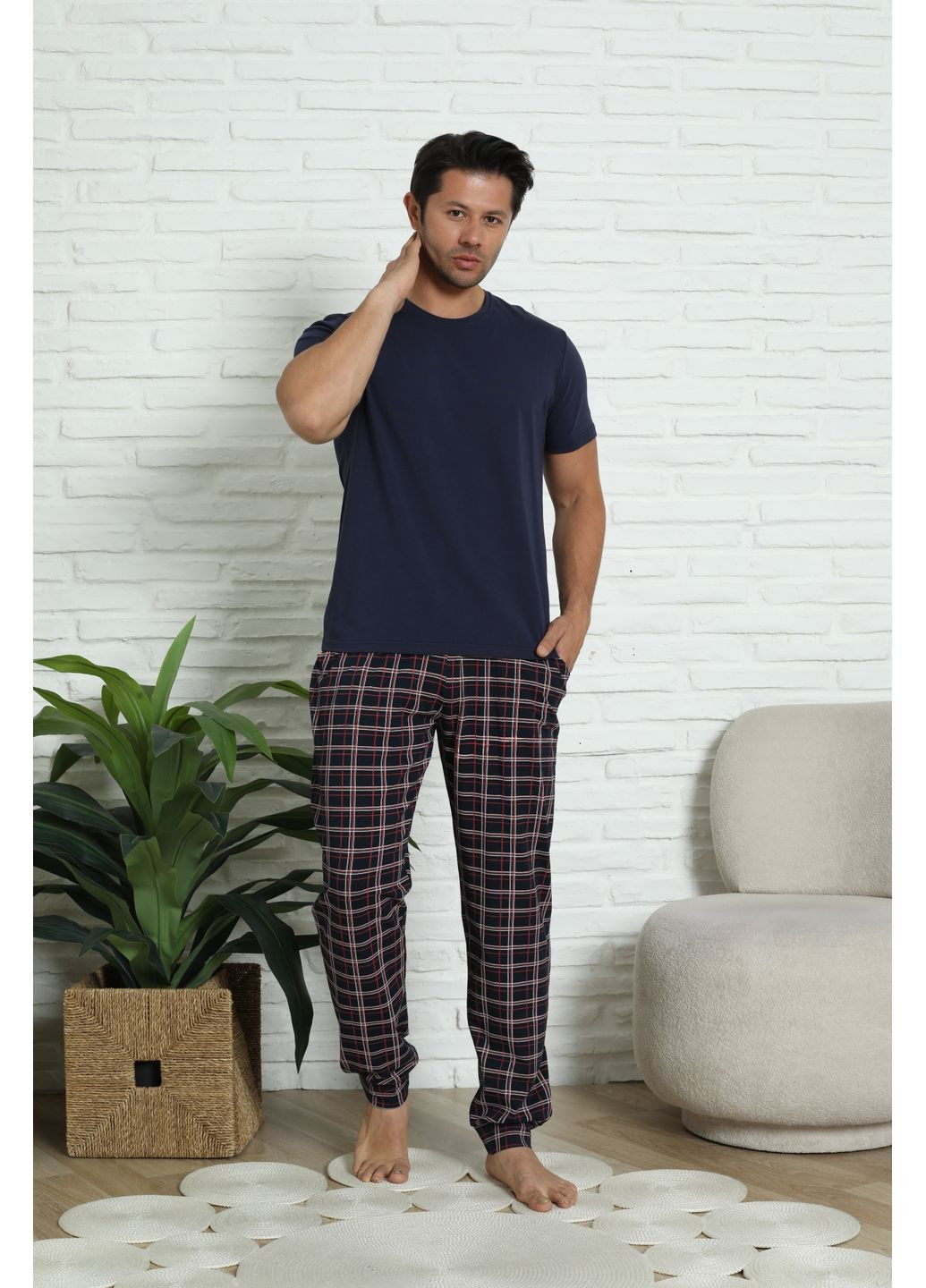 Чоловічі піжамні штани Plus size Tom John (368826857)