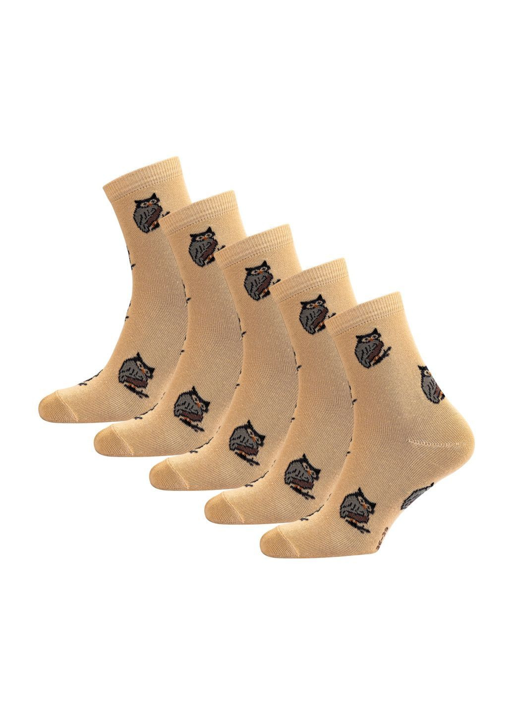 Бежевые набор (5 шт) женских носков Siela (302517091)