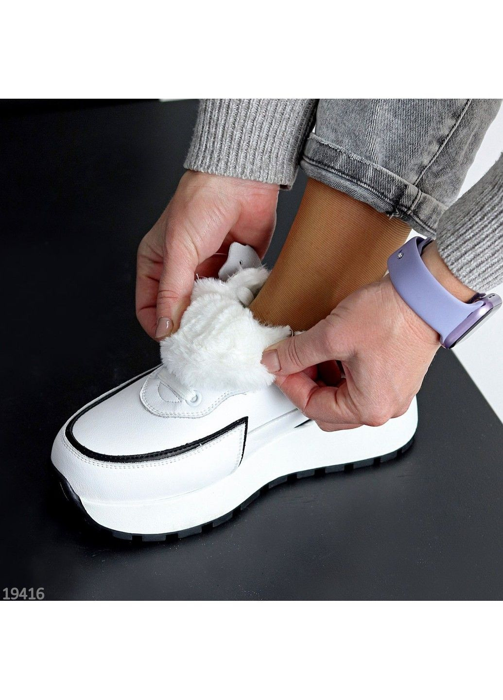 247 Кросівки Зимові Шкіряні Білі утеплені Hengji білі зими (311226208)