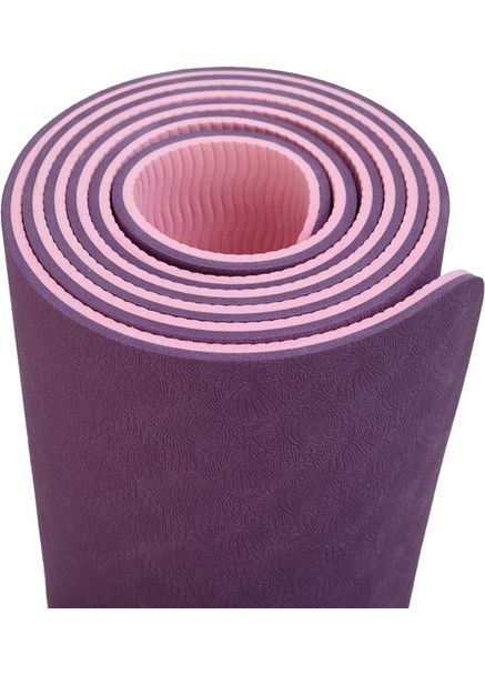 Двоколірний килимок TPE / Dual Color TPE Mat Розмір: 183*61*0.6см Фіолетовий+Рожевий TOP18013825/3 TECOFIT (372474333)