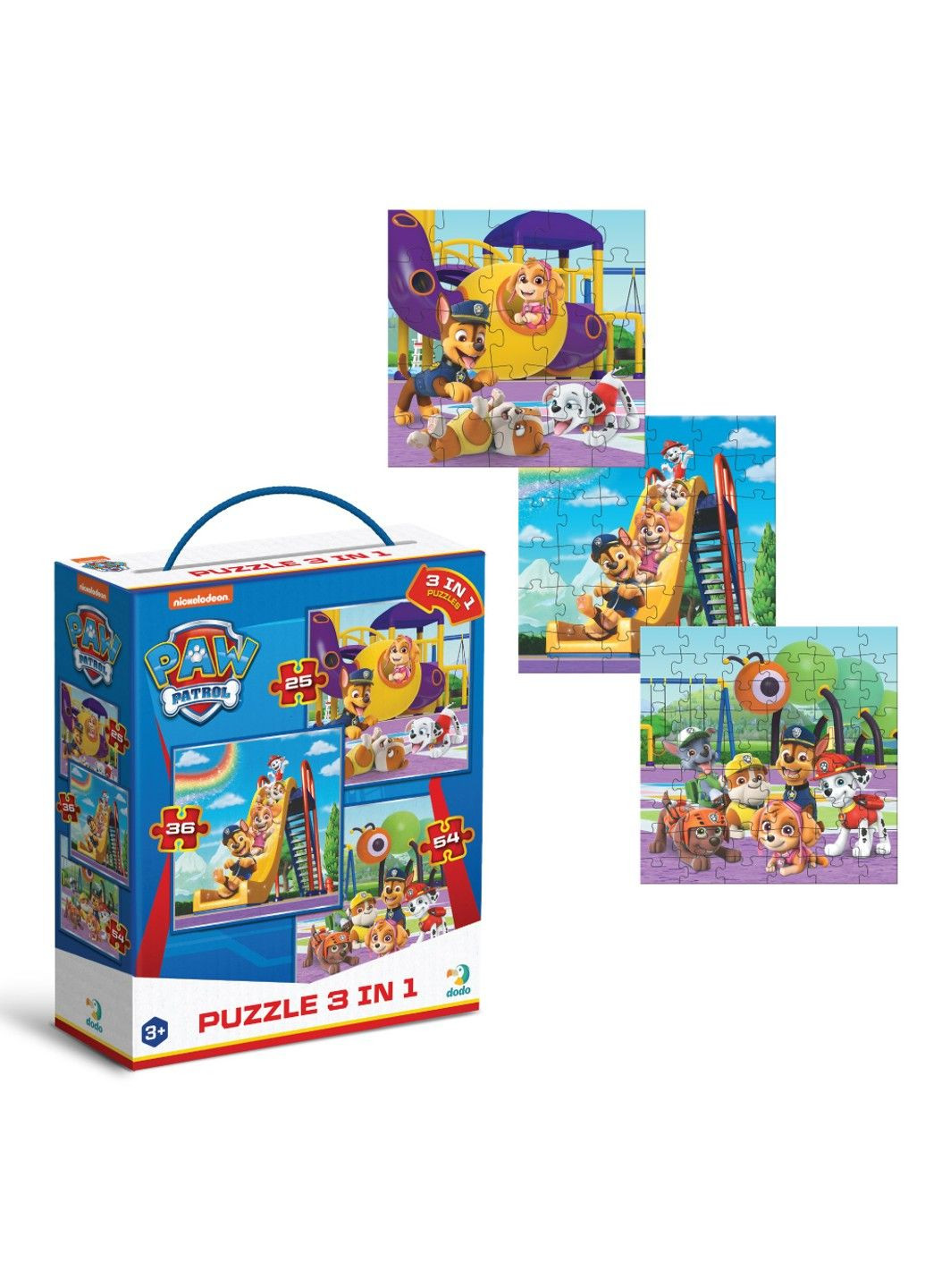 Пазл 3в1 Paw Patrol Ігровий майданчик Dodo (327092654)