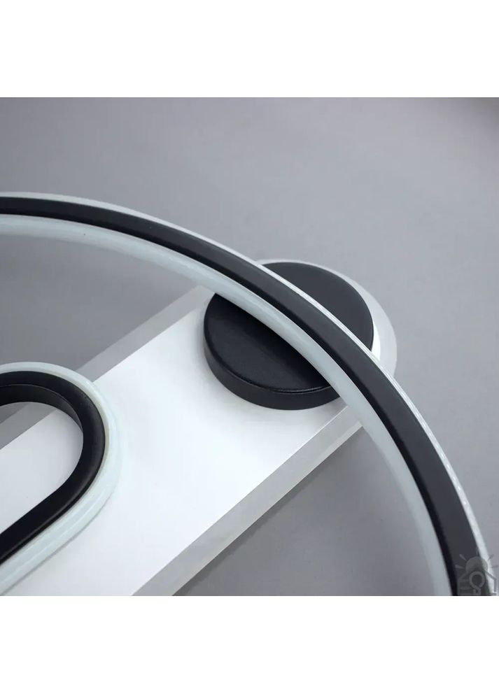 Керована світлодіодна люстра MENSOLA 65W R-SMART-530×450×60-WHITE/BLACK-220-IP20 ESLLSE (365650669)