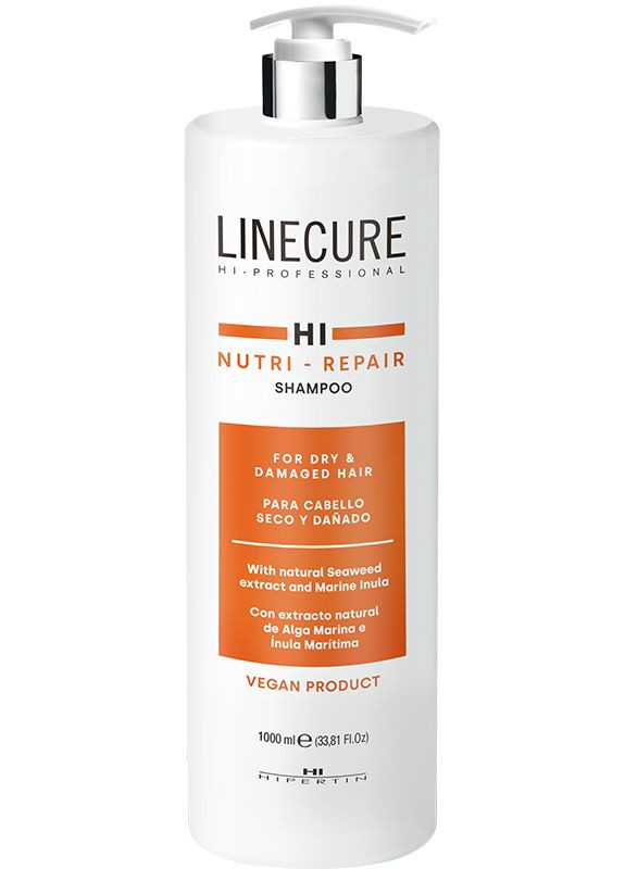 Відновлюючий шампунь для пошкодженого волосся Linecure Vegan Nutri-Repair, 1000 мл Hipertin (352179708)