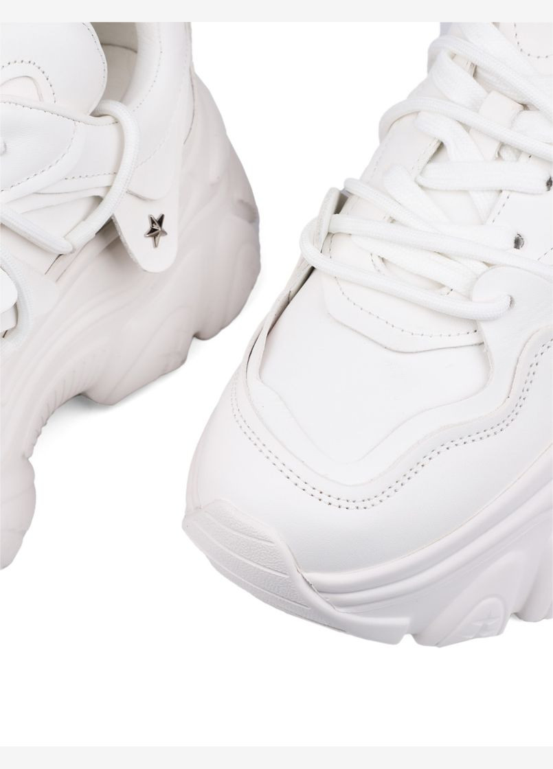 Белые всесезонные женские кроссовки 2315d-8 белая кожа MIRATON