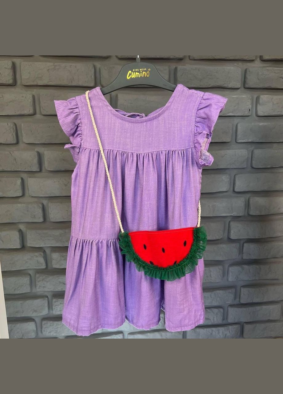 Фіолетова дитяча сукня з сумочкою turkey рожева 4 роки (см) Cumino (269368006)