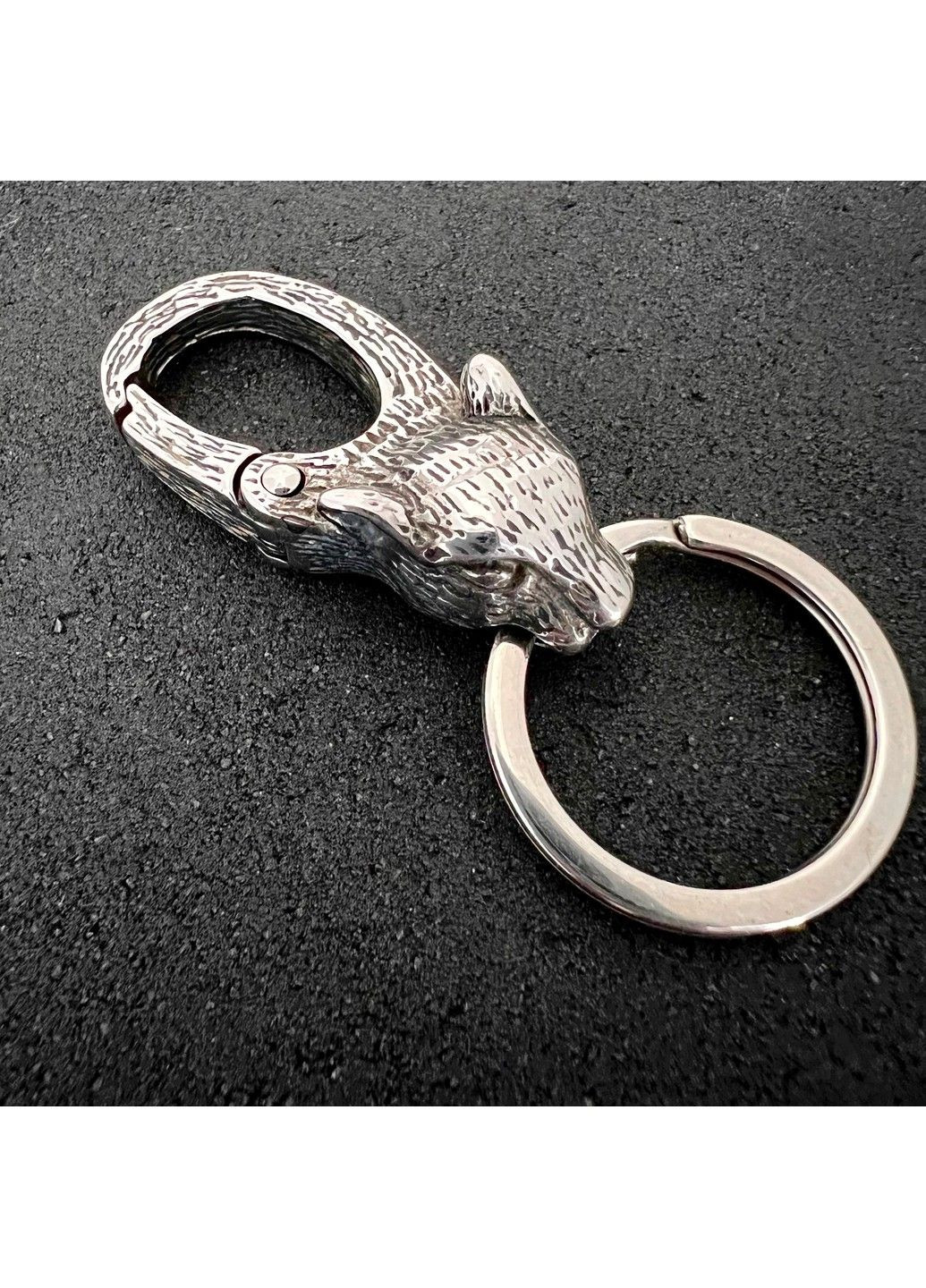 Готичний брелок рись для ключів з нержавіючої медичної сталі KC-003 No Brand (299008428)