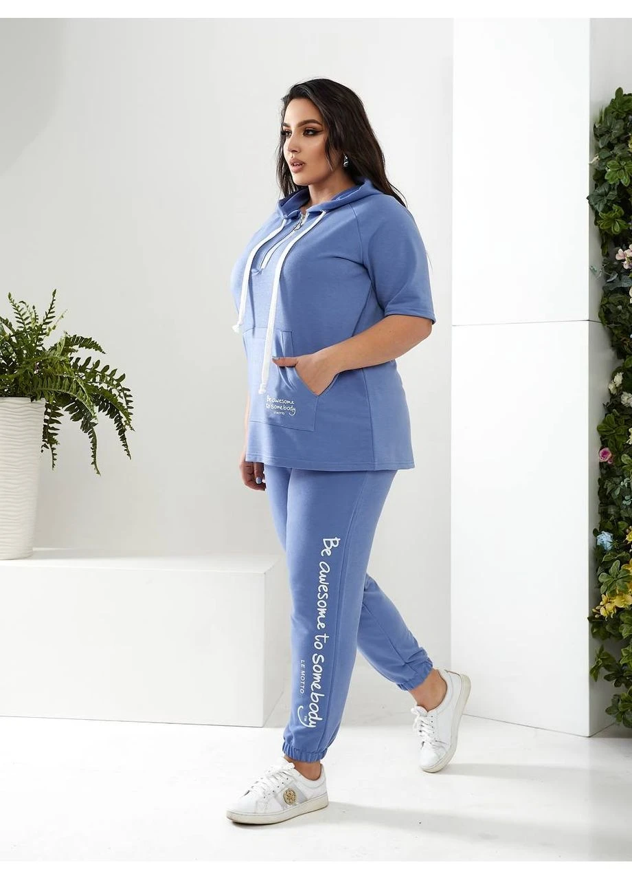 Женский спортивный костюм с коротким рукавом бордо New Trend (304646564)