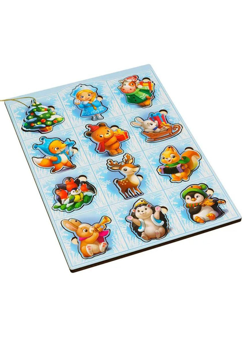 Іграшка розвиваюча Пазл Сортер вкладиш великий "Новорічний 2" (ПСФ016) Ubumblebees (362428801)