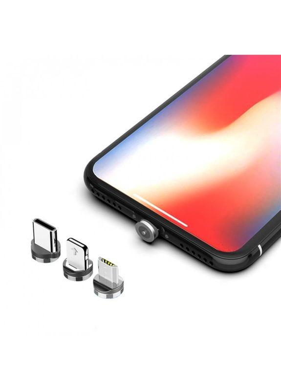 Кабель S59KIT Magnetic USB - Lightning + microUSB + Type-C (M/M) 1 м, Black (SDUSB-000547) SkyDolphin (336956035)