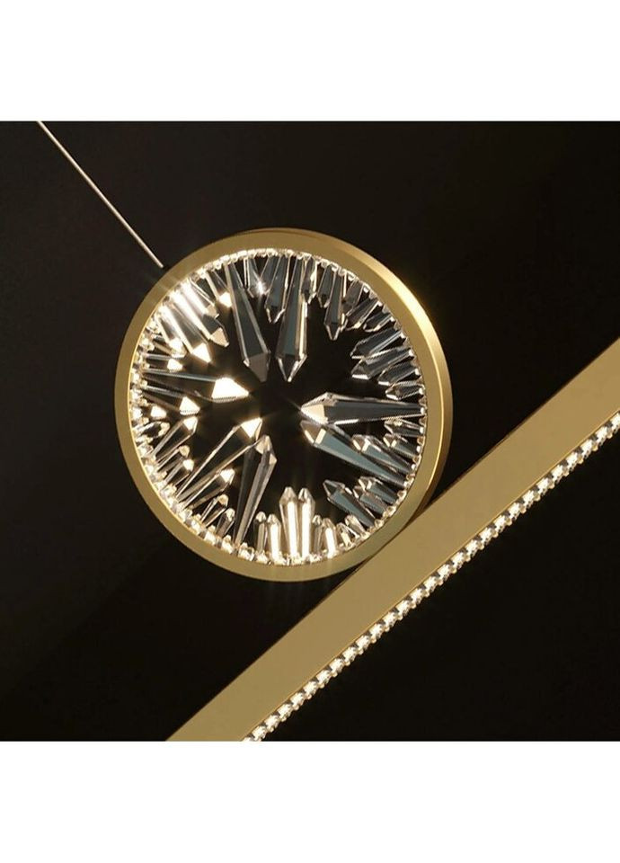 Люстра светодиодная подвесная LED светильник для квартиры на потолок лэд 26604 Бронза 40-135х6х120 см. Sunnysky (324396135)